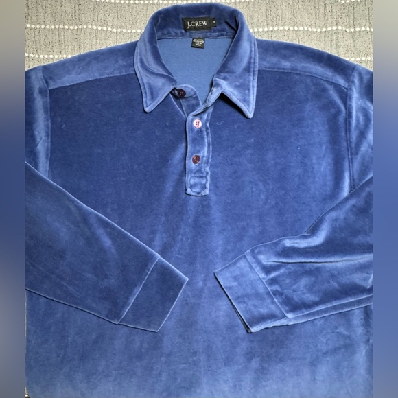J. CREW Velour Polo Shirt - Picture 3 of 5